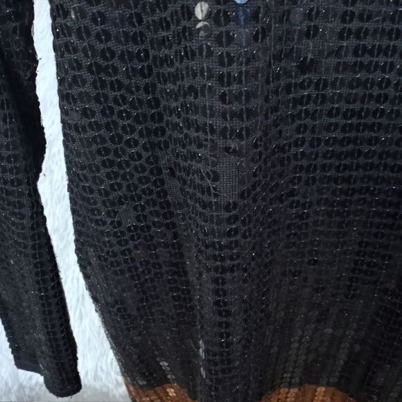 DANA BROOKE BLACK & COPPER SEQUIN DRESS SZ.M GUC - Picture 6 of 9